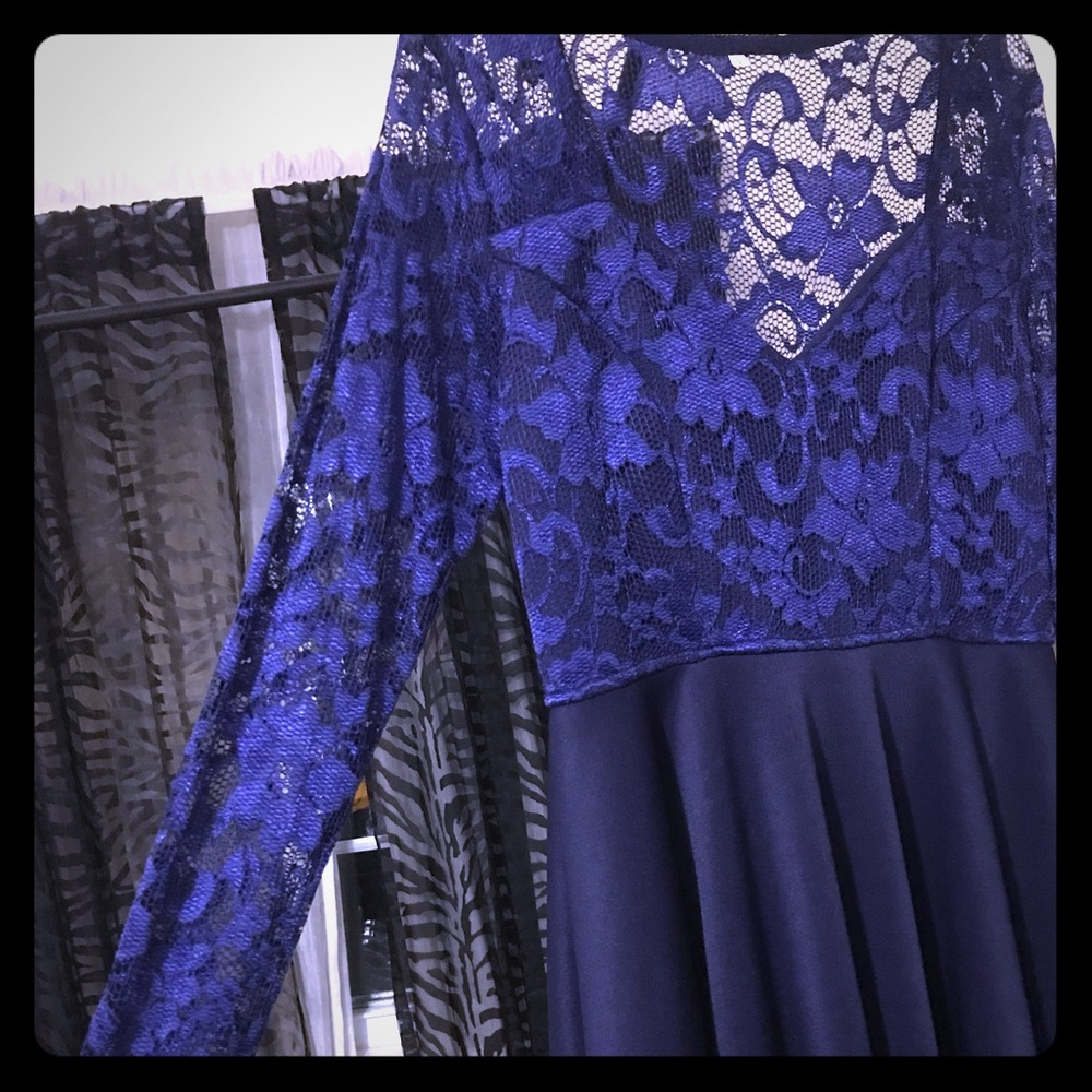 Royal blue tea cup dress